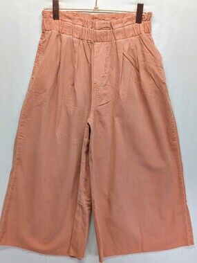 Pilcro Coral-Peach Elastic Waist Pants